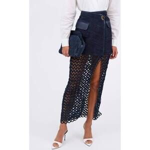 NEW NONCHALANT LABEL bria maxi skirt in denim
